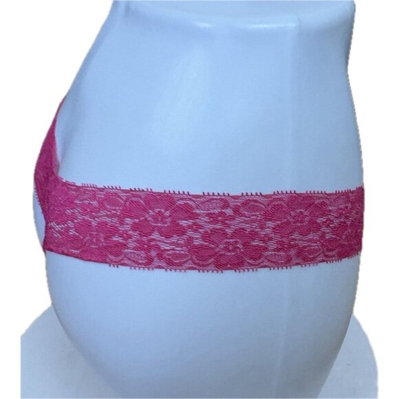 Honeydew Intimates M/L Pink-Blue Polka-Dot Lace Bow Waist Thong Panties-Set of 3 - Picture 4 of 10